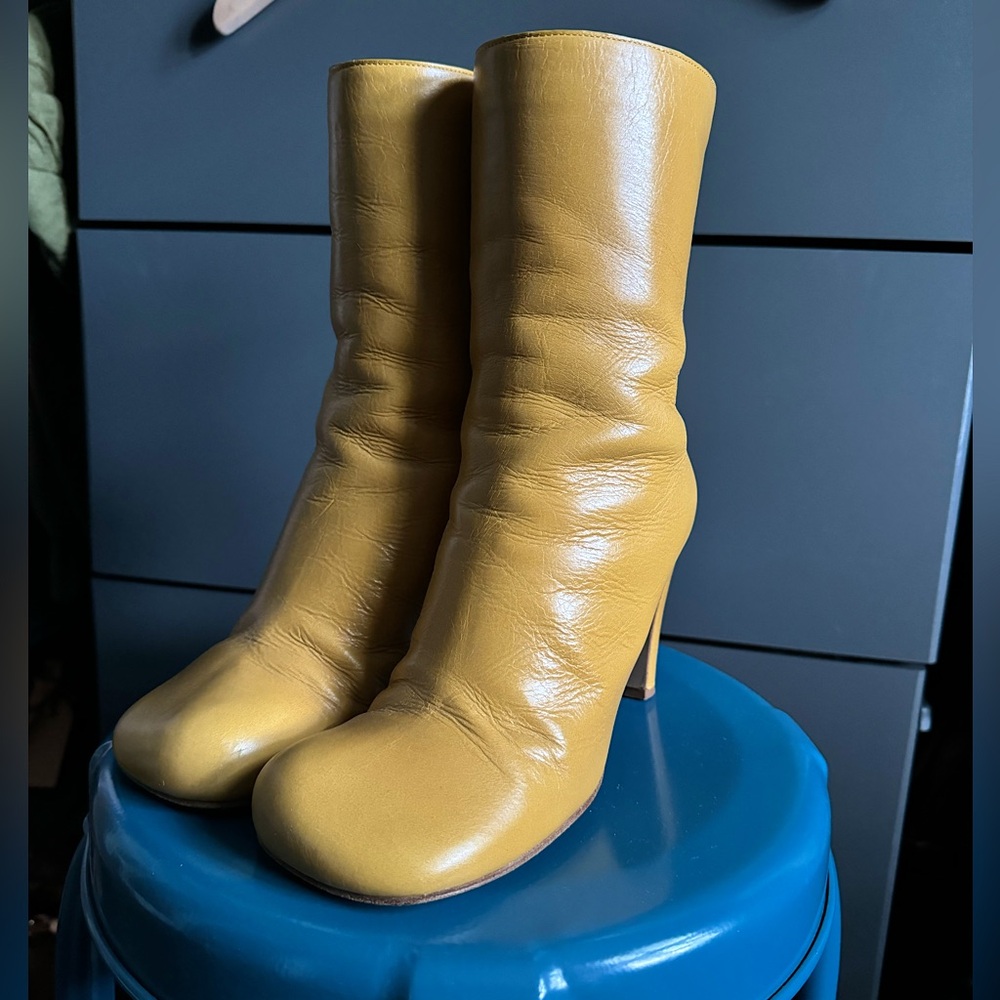 Bottega Veneta Leather Mid-Calf Boots